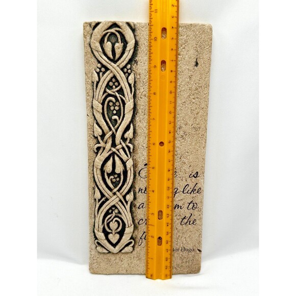 RK PRODUCTIONS Hand Cast Stone Wall Art -Victor Hugo Dream/Future Quote 10.5x5" - Picture 8 of 9